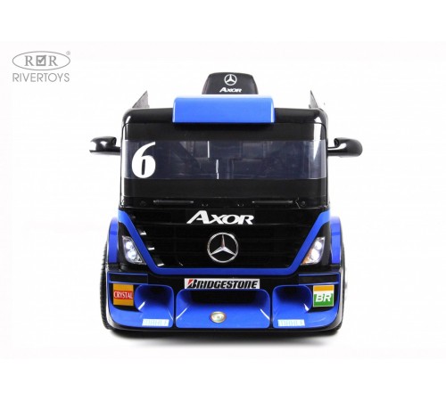 Детский электромобиль Mercedes-Benz Axor с прицепом (H777HH) темно-синий Детский электромобиль Mercedes-Benz Axor с прицепом (H777HH) темно-синий