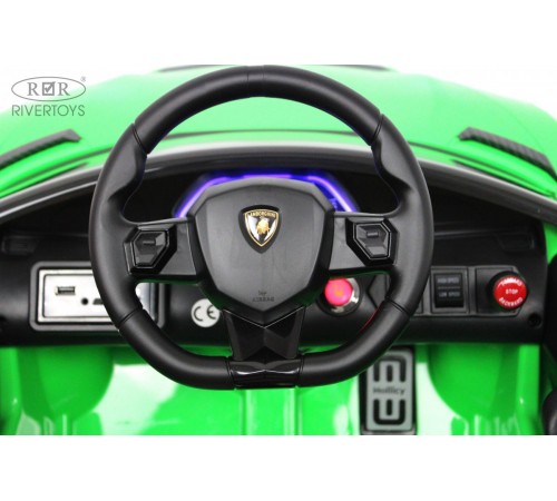Детский электромобиль Lamborghini Aventador SVJ (A333MP) зеленый Детский электромобиль Lamborghini Aventador SVJ (A333MP) зеленый