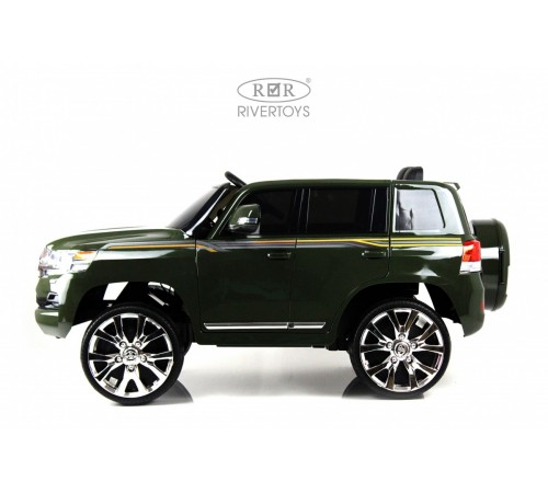 Детский электромобиль Toyota Land Cruiser 200 (JJ2022) зеленый глянец