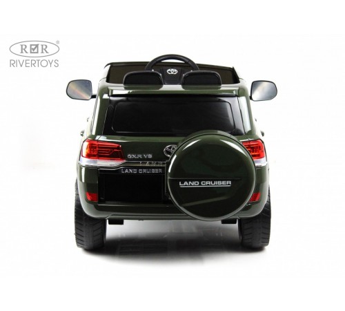 Детский электромобиль Toyota Land Cruiser 200 (JJ2022) зеленый глянец