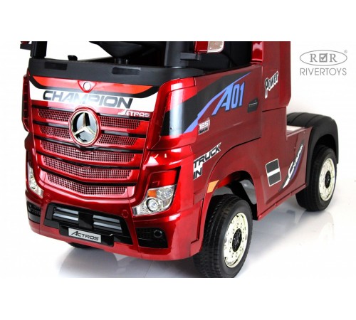 Детский электромобиль Mercedes-Benz Actros HL358 вишневый глянец
