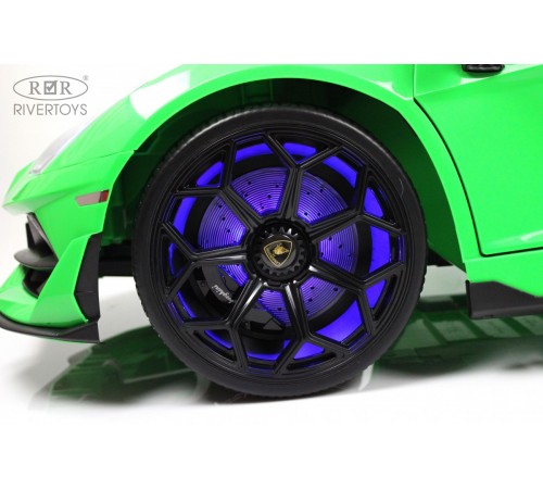 Детский электромобиль Lamborghini Aventador SVJ (A111MP) зеленый Детский электромобиль Lamborghini Aventador SVJ (A111MP) зеленый