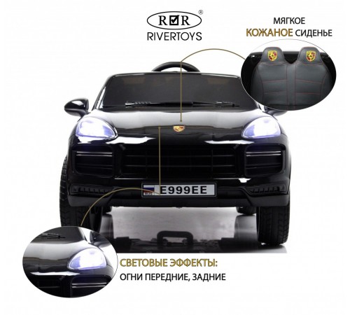 Детский электромобиль E999EE черный глянец Детский электромобиль E999EE черный глянец