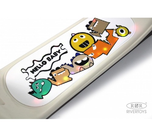 Детский самокат HB-8002 - 6 шт в упаковке (розовый - 2, коричневый - 2, зеленый - 2)