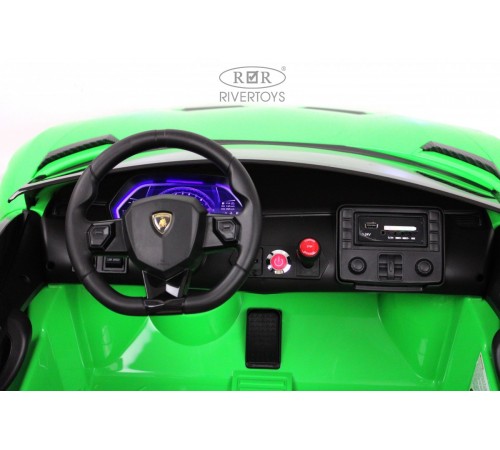 Детский электромобиль Lamborghini Aventador SVJ (A111MP) зеленый Детский электромобиль Lamborghini Aventador SVJ (A111MP) зеленый