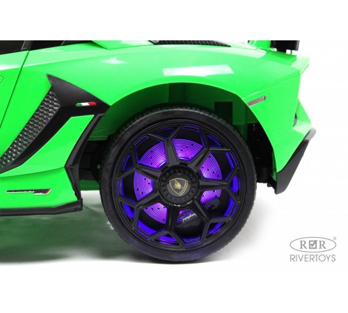 Детский электромобиль Lamborghini Aventador SVJ (A333MP) зеленый Детский электромобиль Lamborghini Aventador SVJ (A333MP) зеленый