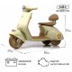 Детский электроскутер K444PX-A бежевый