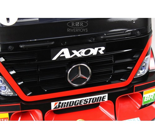 Детский электромобиль Mercedes-Benz Axor с прицепом (H777HH) красный