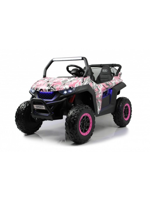 Детский электромобиль T777TT 4WD розовый камуфляж