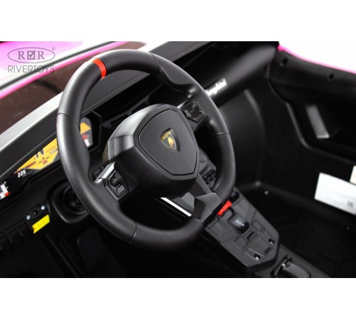 Детский электромобиль Lamborghini Aventador SV (M777MM) розовый
