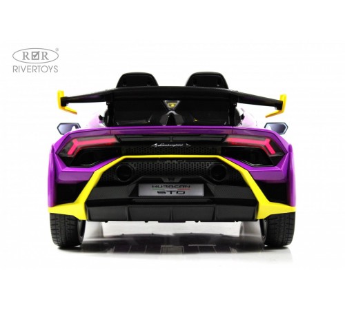 Детский электромобиль Lamborghini Huracán STO (E888EE) желто-фиолетовый Детский электромобиль Lamborghini Huracán STO (E888EE) желто-фиолетовый