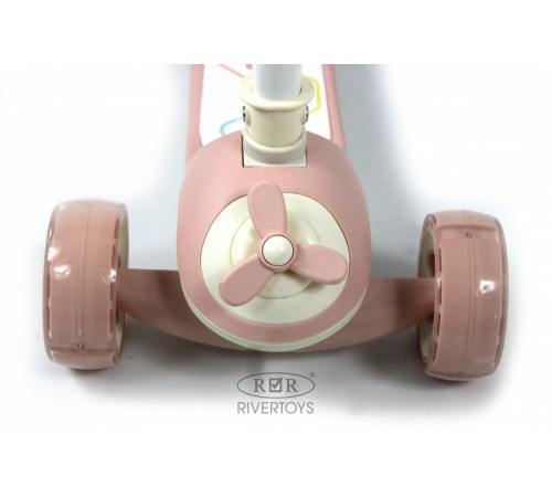 Детский самокат HB-8001 - 6 шт в упаковке (розовый - 2, коричневый - 2, зеленый - 2)