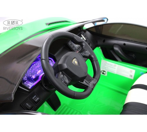 Детский электромобиль Lamborghini Aventador SVJ (A111MP) зеленый Детский электромобиль Lamborghini Aventador SVJ (A111MP) зеленый