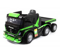 Детский электромобиль Mercedes-Benz Axor с прицепом (H777HH) зеленый