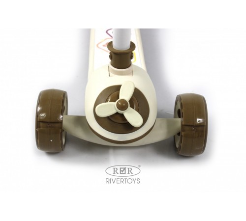 Детский самокат HB-8001 - 6 шт в упаковке (розовый - 2, коричневый - 2, зеленый - 2)