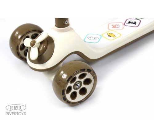 Детский самокат HB-8001 - 6 шт в упаковке (розовый - 2, коричневый - 2, зеленый - 2)