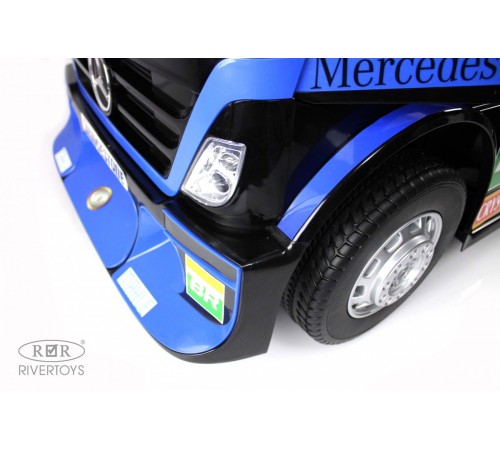 Детский электромобиль Mercedes-Benz Axor с прицепом (H777HH) темно-синий Детский электромобиль Mercedes-Benz Axor с прицепом (H777HH) темно-синий