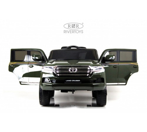 Детский электромобиль Toyota Land Cruiser 200 (JJ2022) зеленый глянец