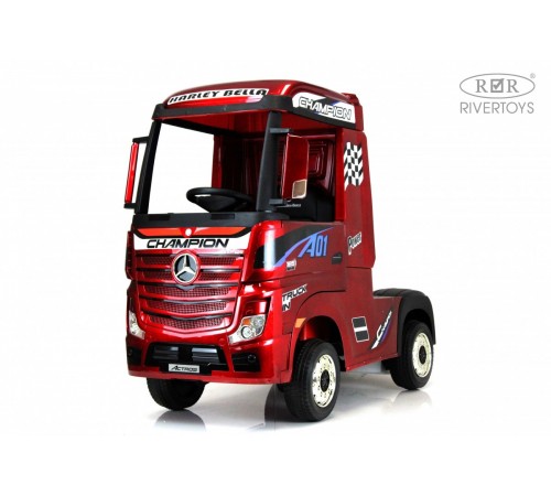 Детский электромобиль Mercedes-Benz Actros HL358 вишневый глянец