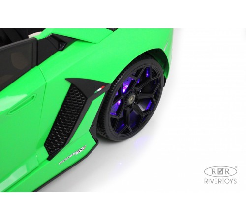 Детский электромобиль Lamborghini Aventador SVJ (A111MP) зеленый Детский электромобиль Lamborghini Aventador SVJ (A111MP) зеленый