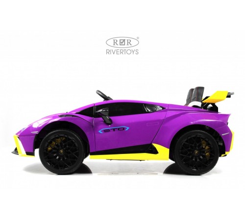 Детский электромобиль Lamborghini Huracán STO (E888EE) желто-фиолетовый Детский электромобиль Lamborghini Huracán STO (E888EE) желто-фиолетовый