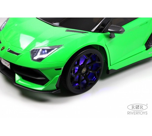 Детский электромобиль Lamborghini Aventador SVJ (A111MP) зеленый Детский электромобиль Lamborghini Aventador SVJ (A111MP) зеленый