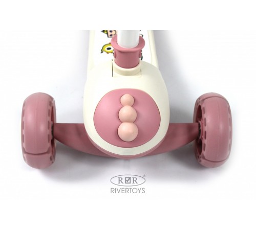 Детский самокат HB-8002 - 6 шт в упаковке (розовый - 2, коричневый - 2, зеленый - 2)