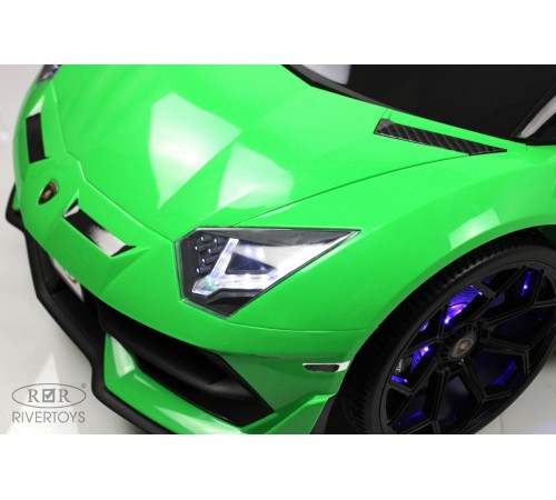Детский электромобиль Lamborghini Aventador SVJ (A111MP) зеленый Детский электромобиль Lamborghini Aventador SVJ (A111MP) зеленый