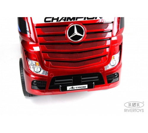 Детский электромобиль Mercedes-Benz Actros HL358 вишневый глянец