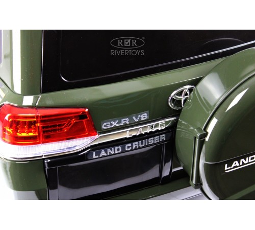 Детский электромобиль Toyota Land Cruiser 200 (JJ2022) зеленый глянец