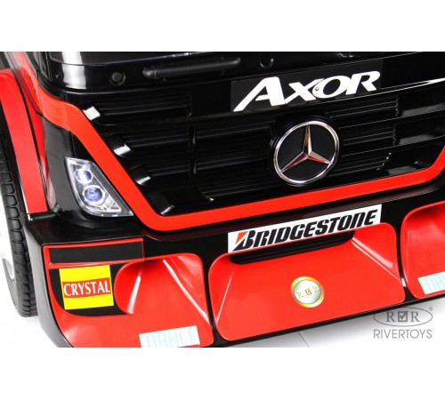 Детский электромобиль Mercedes-Benz Axor с прицепом (H777HH) красный
