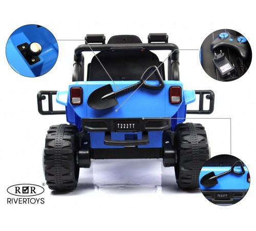 Детский электромобиль T222TT 4WD синий