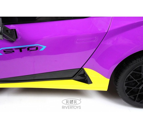 Детский электромобиль Lamborghini Huracán STO (E888EE) желто-фиолетовый Детский электромобиль Lamborghini Huracán STO (E888EE) желто-фиолетовый
