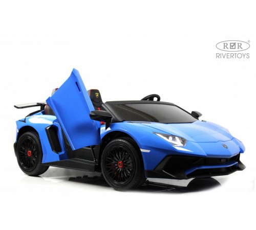 Детский электромобиль Lamborghini Aventador SV (M777MM) синий Детский электромобиль Lamborghini Aventador SV (M777MM) синий