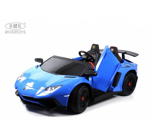 Детский электромобиль Lamborghini Aventador SV (M777MM) синий Детский электромобиль Lamborghini Aventador SV (M777MM) синий
