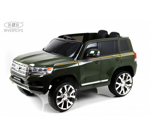 Детский электромобиль Toyota Land Cruiser 200 (JJ2022) зеленый глянец