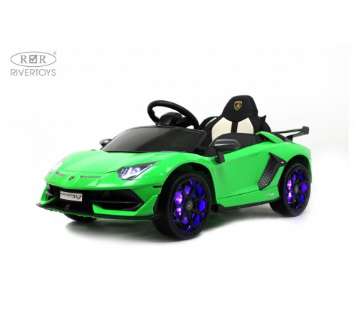 Детский электромобиль Lamborghini Aventador SVJ (A333MP) зеленый Детский электромобиль Lamborghini Aventador SVJ (A333MP) зеленый