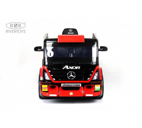 Детский электромобиль Mercedes-Benz Axor с прицепом (H777HH) красный