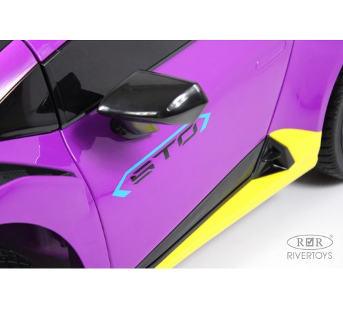 Детский электромобиль Lamborghini Huracán STO (E888EE) желто-фиолетовый Детский электромобиль Lamborghini Huracán STO (E888EE) желто-фиолетовый