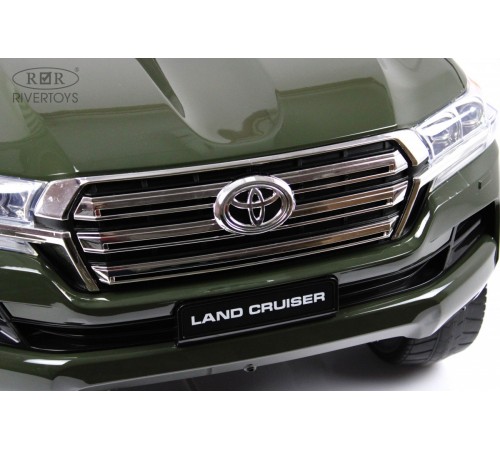 Детский электромобиль Toyota Land Cruiser 200 (JJ2022) зеленый глянец