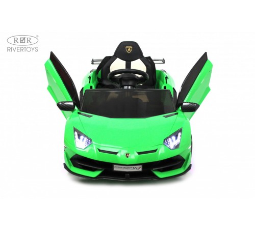 Детский электромобиль Lamborghini Aventador SVJ (A333MP) зеленый Детский электромобиль Lamborghini Aventador SVJ (A333MP) зеленый