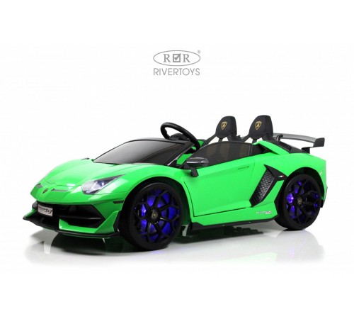 Детский электромобиль Lamborghini Aventador SVJ (A111MP) зеленый Детский электромобиль Lamborghini Aventador SVJ (A111MP) зеленый