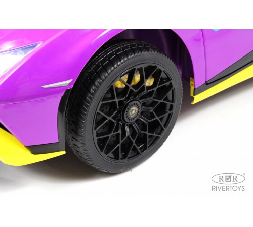 Детский электромобиль Lamborghini Huracán STO (E888EE) желто-фиолетовый Детский электромобиль Lamborghini Huracán STO (E888EE) желто-фиолетовый