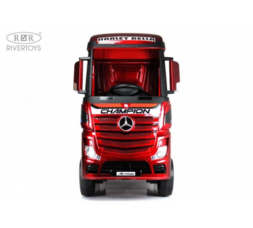 Детский электромобиль Mercedes-Benz Actros HL358 вишневый глянец