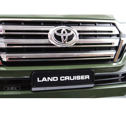 Детский электромобиль Toyota Land Cruiser 200 (JJ2022) зеленый глянец