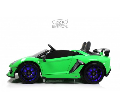 Детский электромобиль Lamborghini Aventador SVJ (A111MP) зеленый Детский электромобиль Lamborghini Aventador SVJ (A111MP) зеленый