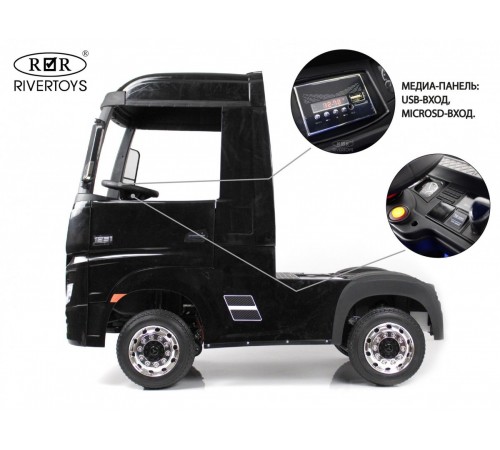 Детский электромобиль Mercedes-Benz Actros HL358 черный глянец