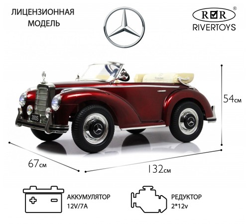 Детский электромобиль Mercedes-Benz 300S красный глянец Детский электромобиль Mercedes-Benz 300S красный глянец