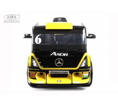 Детский электромобиль Mercedes-Benz Axor с прицепом (H777HH) желтый Детский электромобиль Mercedes-Benz Axor с прицепом (H777HH) желтый