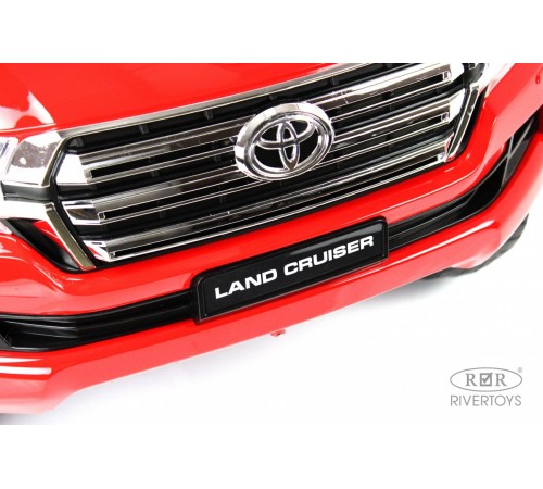 Детский электромобиль Toyota Land Cruiser 200 (JJ2022) красный глянец Детский электромобиль Toyota Land Cruiser 200 (JJ2022) красный глянец
